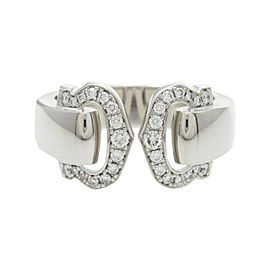 Cartier 18K White Gold Bukuruse Small Ring Size 4.75
