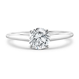 1.00 Carat Round Diamond Solitaire Ring in HI Color I2 Clarity in 14K White Gold