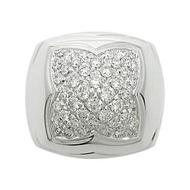 Bulgari 750 White Gold and Diamond Piramide Ring Size 5.75