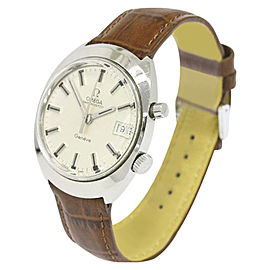 Omega Seamaster Chronostop Stainless Steel & Leather Hand Winding Mens Watch