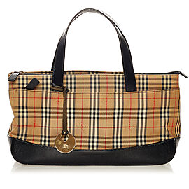 Burberry Haymarket Check Canvas Handbag