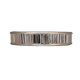 Vintage Art Deco Classic Low Set Eternity 35 Baguette Diamond 4.60ct Ring Band