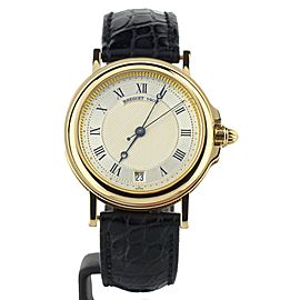Breguet Marine Yellow gold Alligator on Deployant Clasp 35mm Ref: 1402c