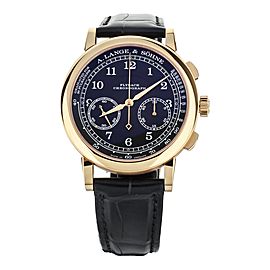 A. Lange and Sohne 1815 Chronograph Black Dial Rose Gold 39mm 414.031 Full Set