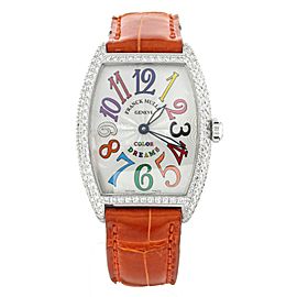 Franck Muller Curvex Color Dreams White Gold Orange Alligator 29x39mm 7502 QZD