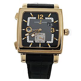 Ulysse Nardin Quadratto Dual Time Rose Gold Alligator Strap 42mm 246-92 Full Set