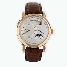 A.Lange & Sohne Lange 1 Moon Phase Rose Gold Alligator Manual 38.5mm