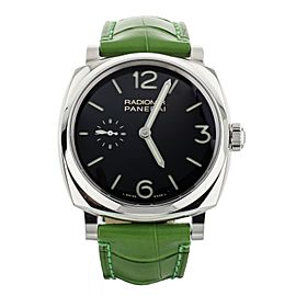 Panerai Radiomir 1940 3 Day Stainless Steel Green Alligator 42mm PAM574 Full Set