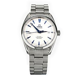 Omega Seamaster Aqua Terra 150 White Dial Blue Stainless Steel 39mm