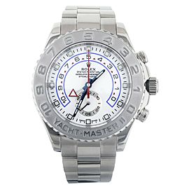 Rolex Yacht-Master II White Gold Platinum Bezel White Dial Bracelet44mm 116689