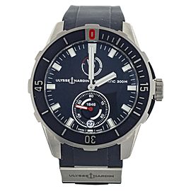 Ulysse Nardin Diver Titanium Blue Dial Rubber Strap 44mm 1183-170-3/93 Full Set