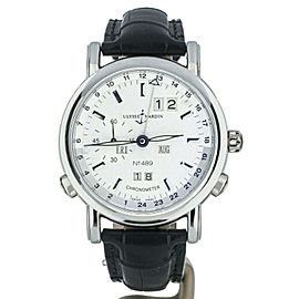 Ulysse Nardin GMT +/- Perpetual Calendar White Dial Platinum 40mm 329-80