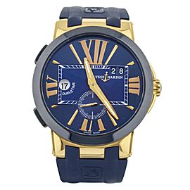 Ulysse Nardin Executive Blast Dual Time Yellow Gold Rubber 43mm 246-00 Full Set