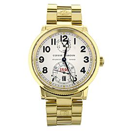 Ulysse Nardin Marine Chronometer Silver Dial Yellow Gold Bracelet