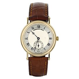 Breguet Classique White Dial Yellow Gold Brown Alligator Manual Wind