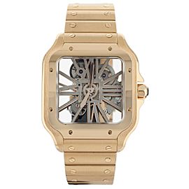 Cartier Santos XL Skeleton Dial Rose Gold on Bracelet 40mm Full Set