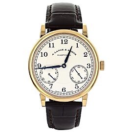 A. Lange & Sohne Up/Down Rose Gold Alligator Manual 39mm Full Set