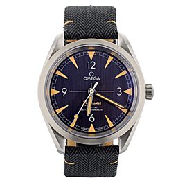 Omega Seamaster Railmaster Black Dial Fabric Strap 40mm