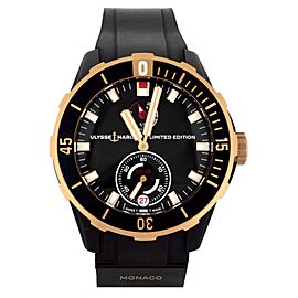 Ulysse Nardin Diver Monaco Rose Gold Black Dial Full Set