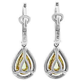 14K White Gold Diamond Earrings