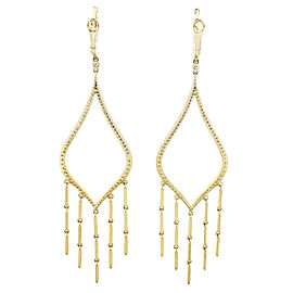 14K Yellow Gold Diamond Earrings