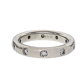 Platinum Diamond Etoile Style Wedding Eternity Band Ring Size 6
