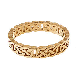 Peter Suchy Celtic Cut Repeating Pattern 14K Yellow Gold Wedding Band Ring Size 6.5