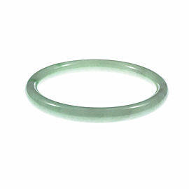 Natural Jadeite Jade Mottled Green Large Bangle Bracelet GIA Certified