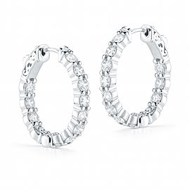 18K White Gold Diamond Earrings