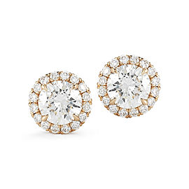 18K Rose Gold Diamond Earrings