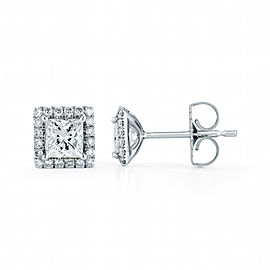 18K White Gold Diamond Earrings
