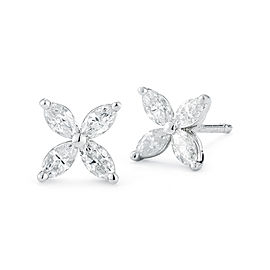 18K White Gold Diamond Earrings