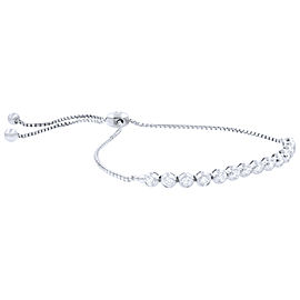 14K White Gold Diamond Bracelet