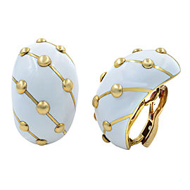 18K Yellow Gold Diamond Earrings
