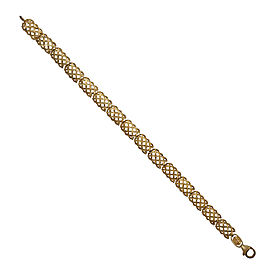 Hinged Rose Gold Link Bracelet 14k Pink Gold