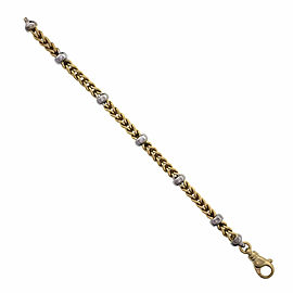 Yellow & White Gold Bracelet Solid 14k Gold