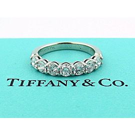 TIFFANY & CO PLATINUM SHARED SETTING .91CT .93 DIAMOND 3.5MM BAND 8.5