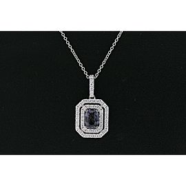 Levian Pendant Gray Spinel Vanilla Diamonds 14k White Gold