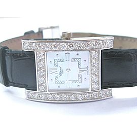 Chopard H Diamond 18k White Gold MOP Ladies Quartz Watch 13/6621