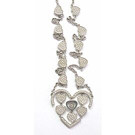 Chopard 18Kt Amore Hearts Diamond Necklace White Gold 1.23CT