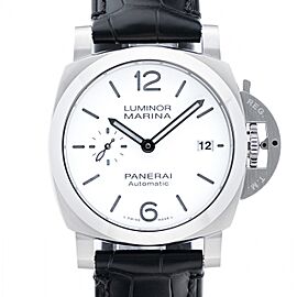 Panerai Luminor Marina SS White Dial Automatic Men Watch 40mm Complete