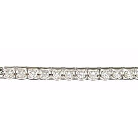18Kt Thirteen-Stone Diamond White Gold ID Bracelet