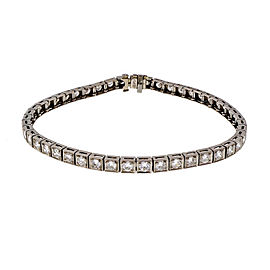 Vintage Iridium Platinum Hinged Link Diamond Bracelet 1940