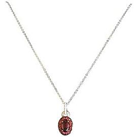 Damiani "Red Garden" 18K White Gold with Diamond and Garnet Necklace