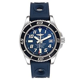 Breitling Superocean 42 Black Dial Steel Mens Watch A17364 Papers
