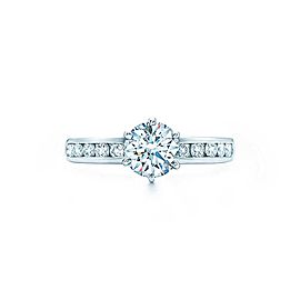 Tiffany & Co. Platinum & 0.93ct Diamond Engagement Ring Size 5.5