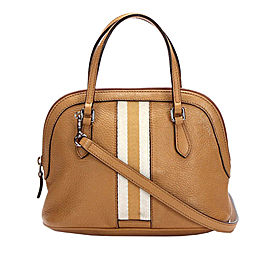 Web Dome Leather Satchel