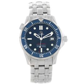 Omega 2223.80.00 Seamaster Blue Dial Quartz Midsize Mens Watch