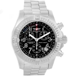 Breitling Avenger A73390 Stainless Steel Seawolf Black Dial 45.4mm Mens Watch