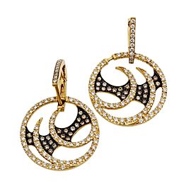 Stephen Webster Vortex 18K Yellow Gold Diamond Hoop Earrings